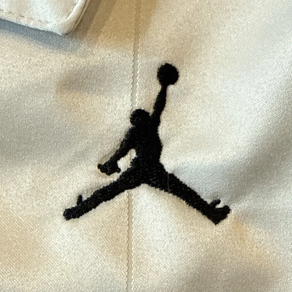 Jordan Brand Jumpman Stripe Short Sleeve Snap Button Up Shirt White Men's XL